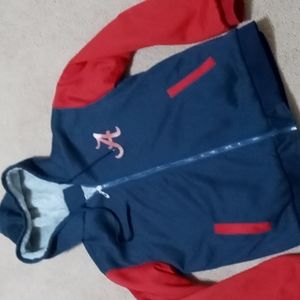 University of Alabama Crimson Tide full-zip warm lined hoodie.  Men's Large